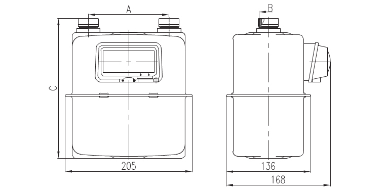 Wide-range Diaphragm Gas Meter