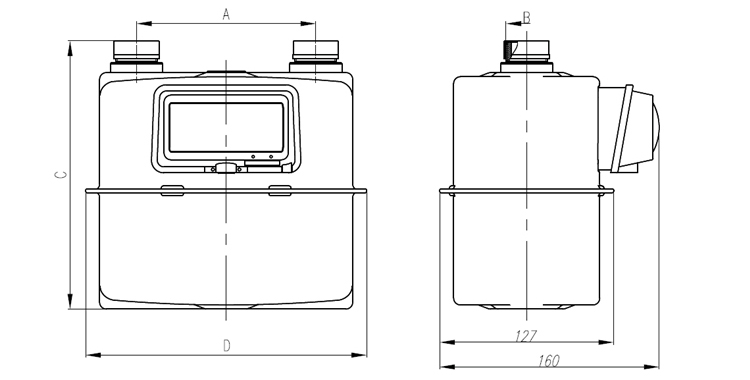 Compact type Diaphragm Gas Meter