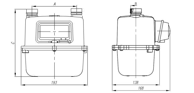 Compact type Diaphragm Gas Meter-MA
