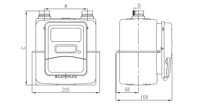 IC-Card Prepaid Diaphragm Gas Meter